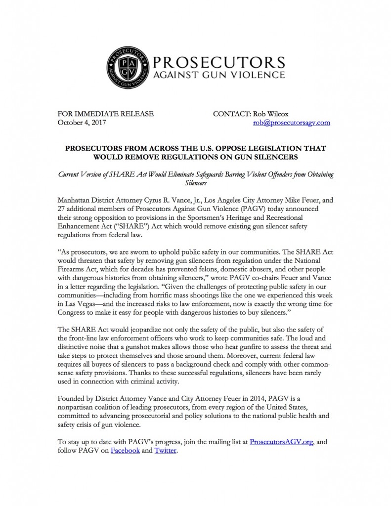 Microsoft Word - 10.4.17 PAGV Opposition to SHARE Act Press Release